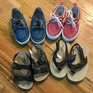 Boy shoes:Gymboree, Old Navy, Children’s Place 8-9